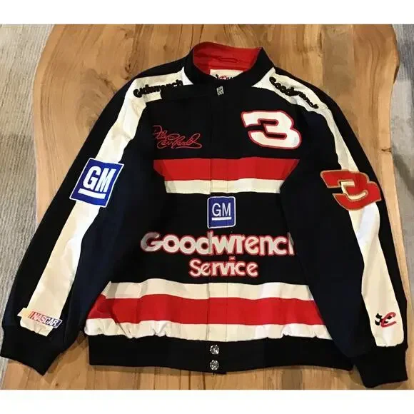 Dale Earnhardt #3 GM Goodwrench Jacket Mens Sz Medium Vintage Nascar Race Coat - Picture 1 of 6